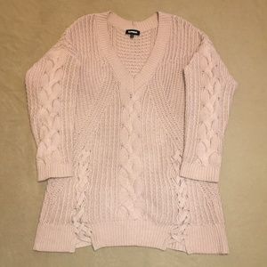 Pink Long Knit Sweater